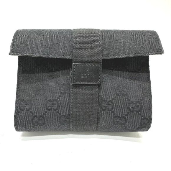 GUCCI  GG Cosmetics Pouch Pouch GG Canvas Black - Picture 1 of 8